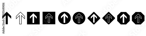 Up arrow vector icon set. scroll illustration sign collection. Direction symbol or logo.