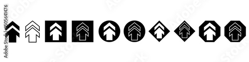 Up arrow vector icon set. scroll illustration sign collection. Direction symbol or logo.