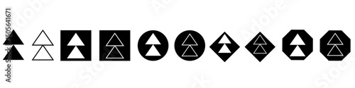 Up arrow vector icon set. scroll illustration sign collection. Direction symbol or logo.