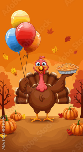 Gobble Gobble: A Turkey with Sunglasses Ready for Thanksgiving