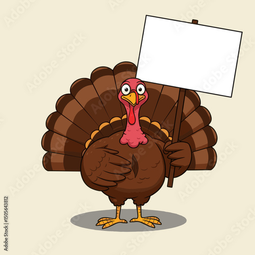 Thanksgiving Feast: A Turkey with Pie and Party Hats