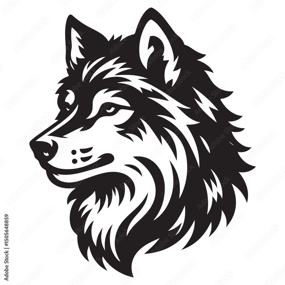 Naklejka premium Wolf head logo templat image vector