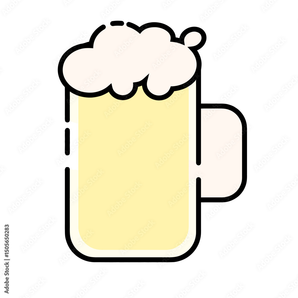 Beer glass vector icon Beer glass vector icon
