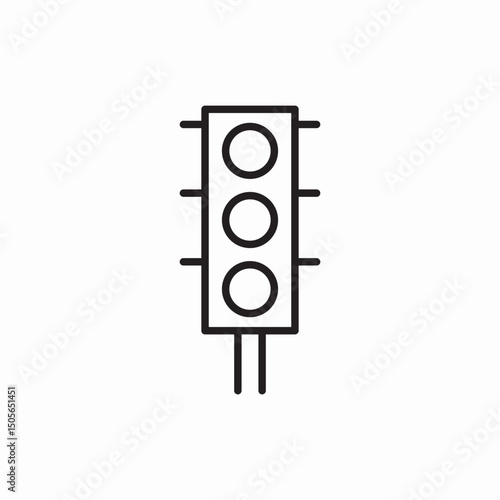 Traffic light signal control icon vector sign
