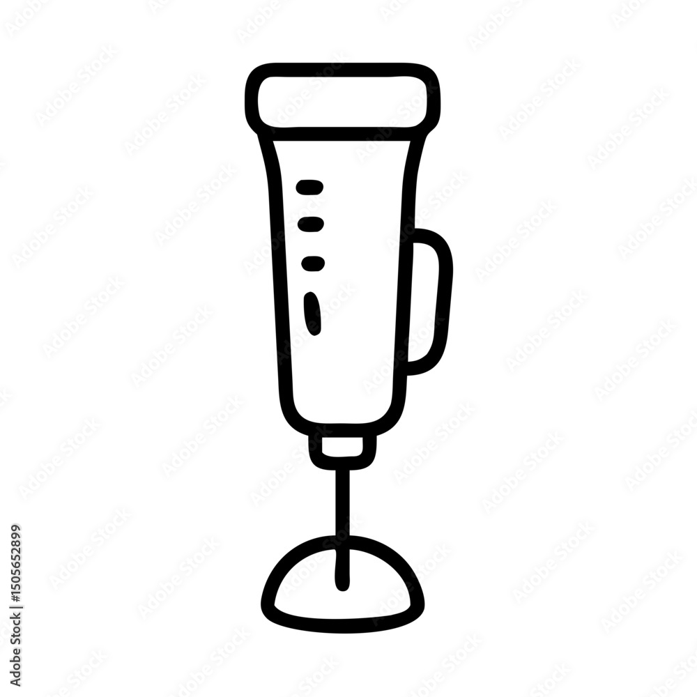 Hand blender icon in minimal black line style Hand blender icon in minimal black line style