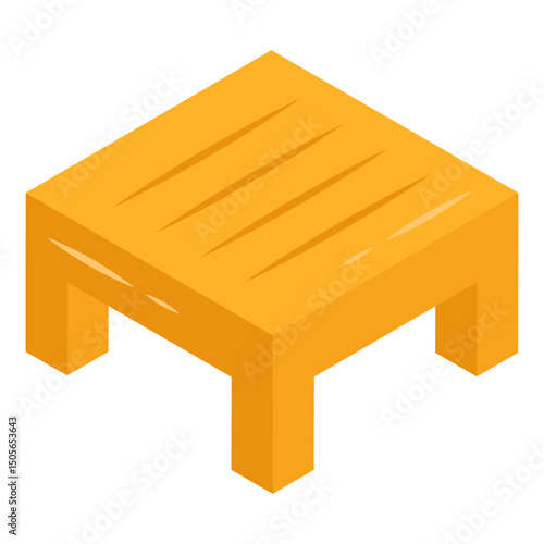 Editable design icon of square table