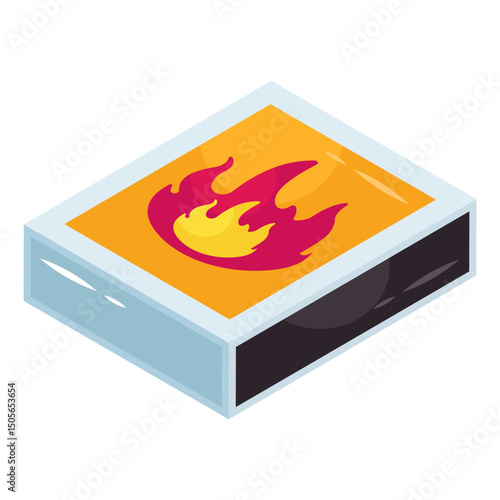 An icon design of matchbox 