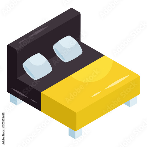 Premium download icon of bed