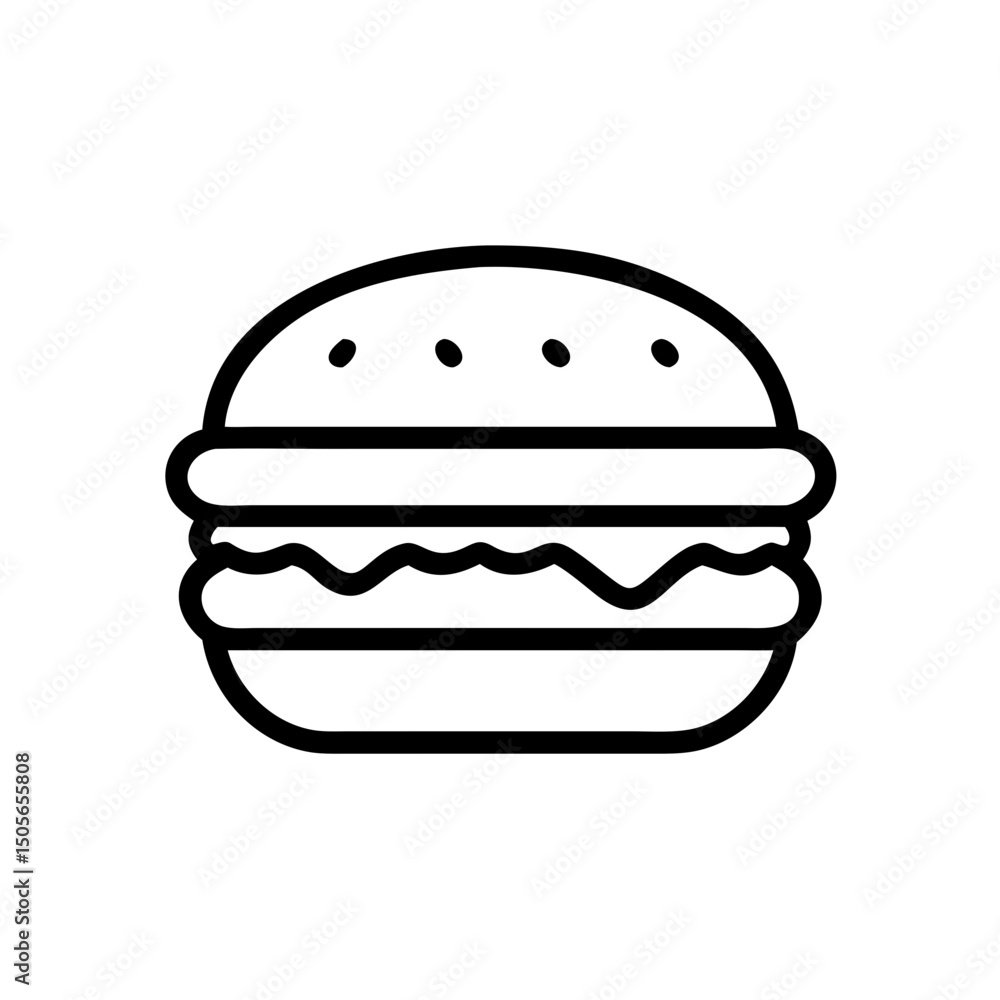 Cheeseburger icon on transparent background for web and graphic design Cheeseburger icon on transparent background for web and graphic design