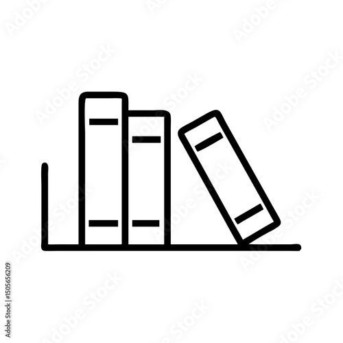 Library icon on transparent background for web and graphic design