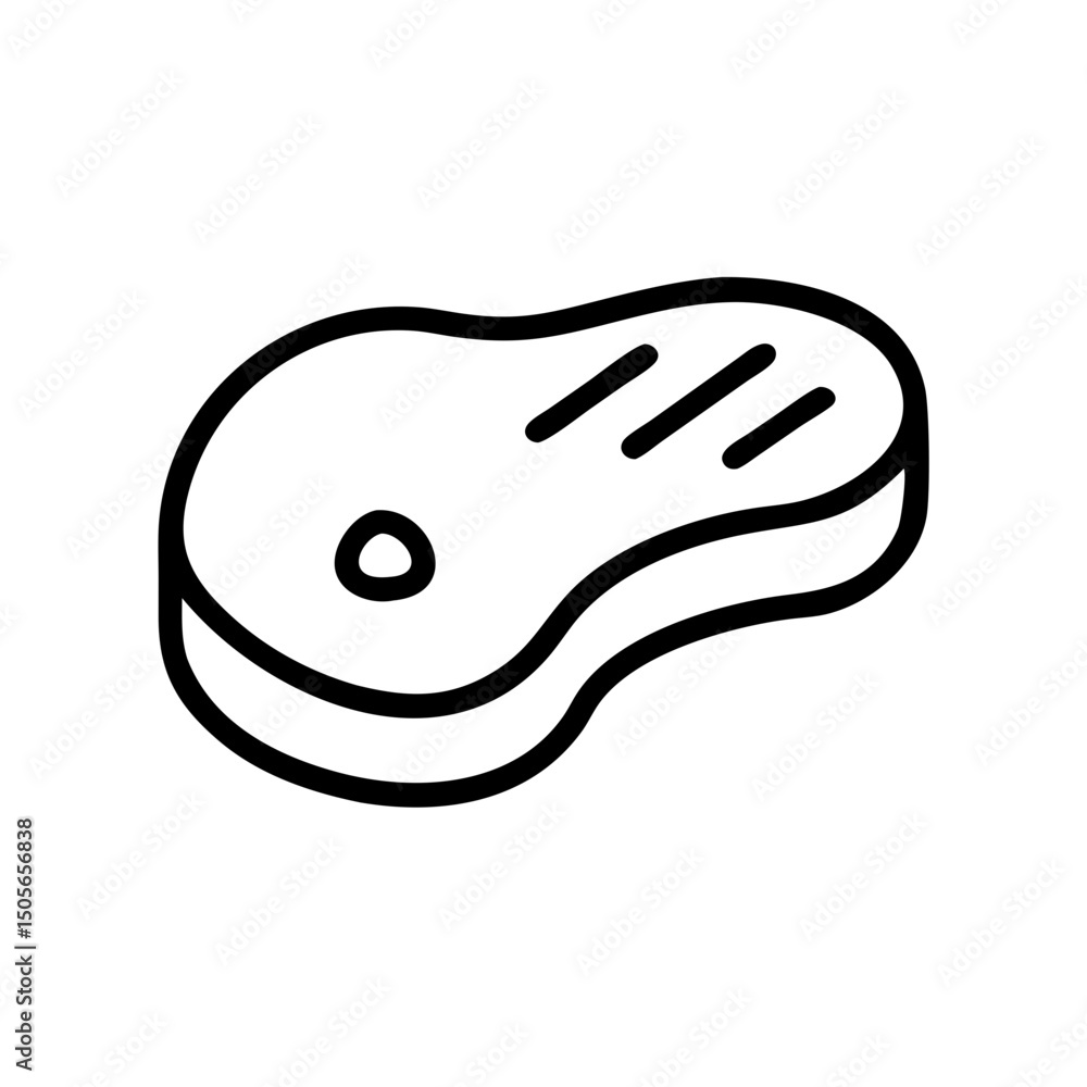 Steak icon on transparent background for web and graphic design Steak icon on transparent background for web and graphic design