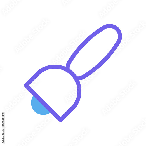 Abstract illustration of a cleaning tool with unique color palette concept