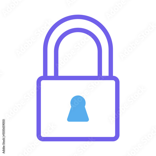 Stylized Lock Icon Representing Security and Protection in Digital Spaces