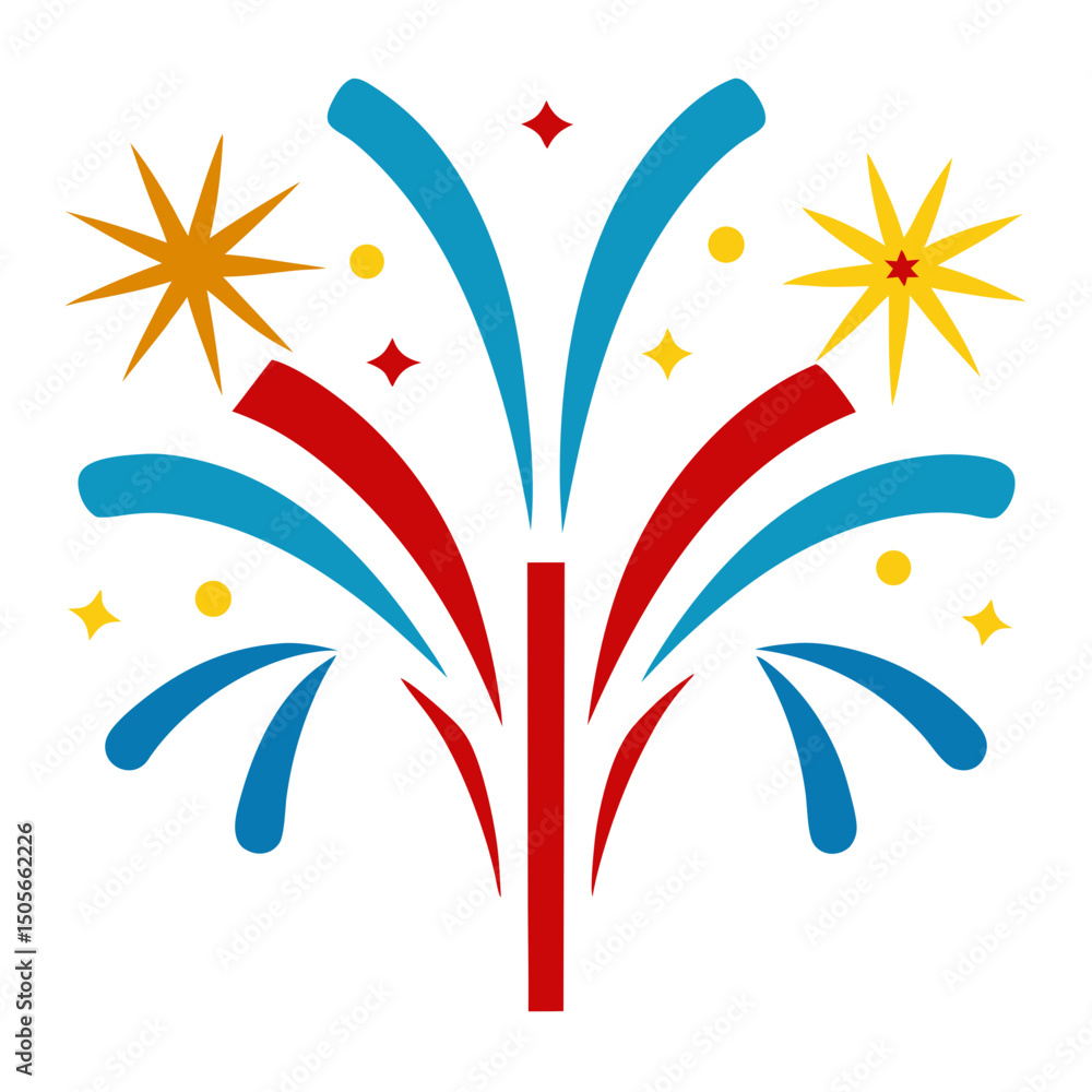 Fototapeta premium colorful fireworks vector illustration