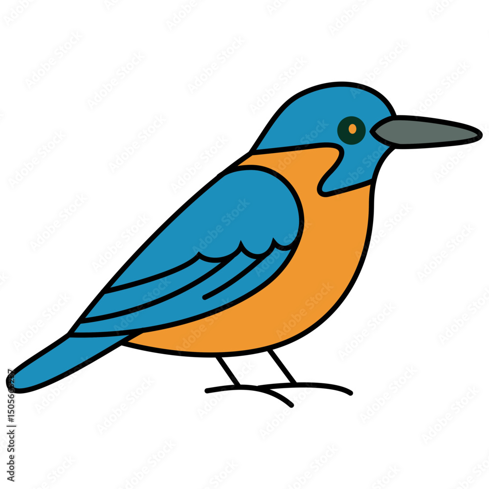 Obraz premium Colorful Bird Vector Illustration