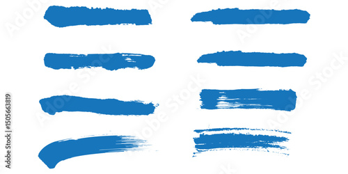 Set of abstract horizontal grunge background templates. Vector black spots with jagged edges. Hand drawn brush strokes isolated on white. For text, advertising, texture desig