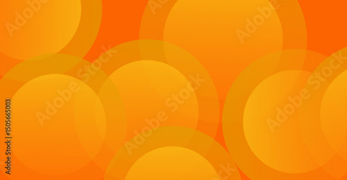 Abstract orange background with bright circular patterns and a sun-like swirl of colorful energy