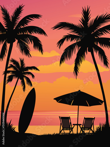 sunset at the beach