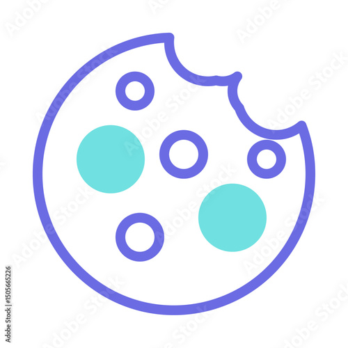 Whimsical cookie graphic: Playful design illustrating sweet temptation and indulgence