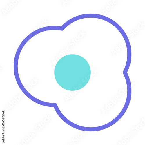 Stylized representation of cell division or molecular structure process