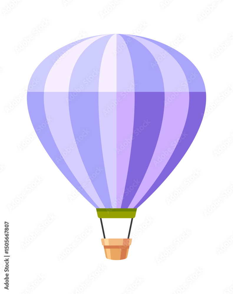 Fototapeta premium Striped air hot balloon cartoon
