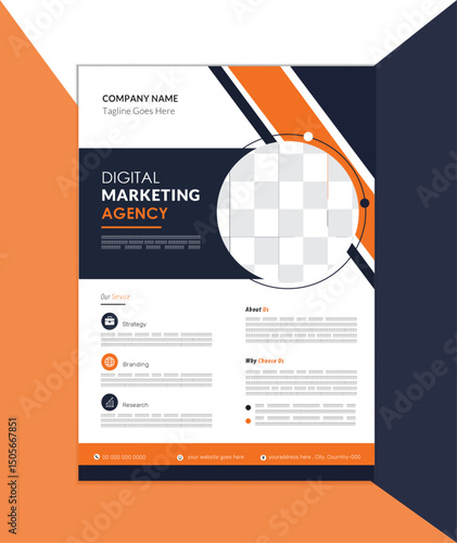 modern design template for poster flyer brochure cover. Graphic design layout with graphic elements and space for photo background....
