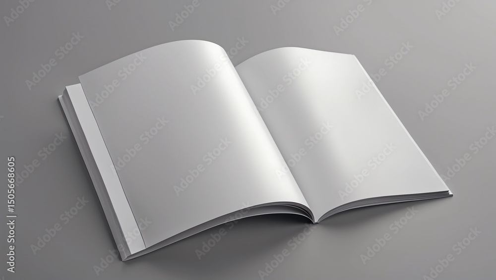 Blank Brochure magazine isolated on grey Blank Brochure magazine isolated on grey