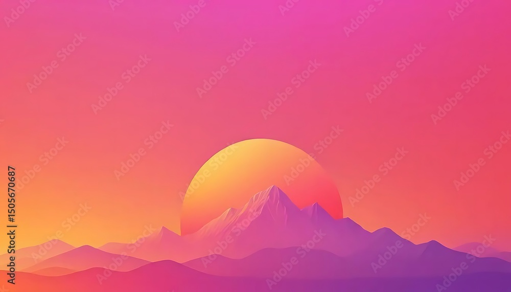 Obraz premium Soft pastel gradient split vertically displaying calming, gentle purple and light pink hues