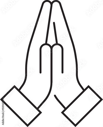 folded hands emoji clipart vector illustration design