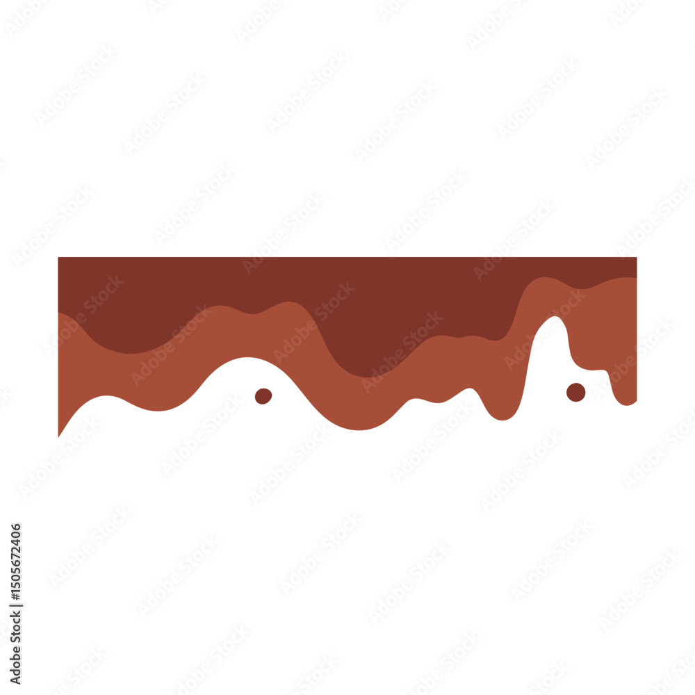 Obraz premium World Chocolate Day – Chocolate Drips & Decorative Border Elements