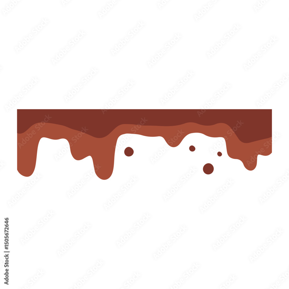 Obraz premium World Chocolate Day – Chocolate Drips & Decorative Border Elements