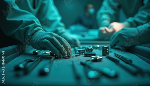 Surgical Tools and Doctor in Operation Room