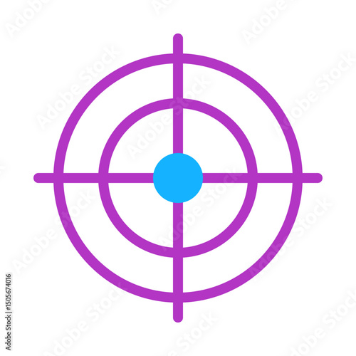 Isolated symbolic representation of aim target objective illustration icon