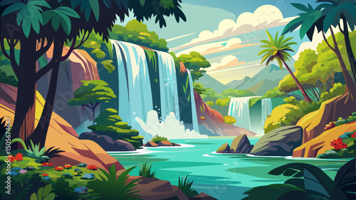 Ngardmau Waterfalls, a breathtaking natural wonder on Babeldaob Island, Palau, attracts tourists with its cascading waters, lush tropical surroundings, and serene Oceania beauty, making it a must-visi