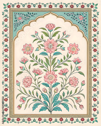 Stunning Floral Arch Design with Decorative Elements
