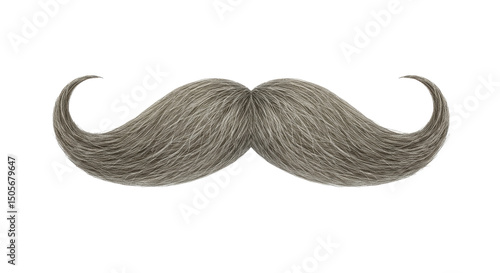 Fotografía Isolated Grey Mustache