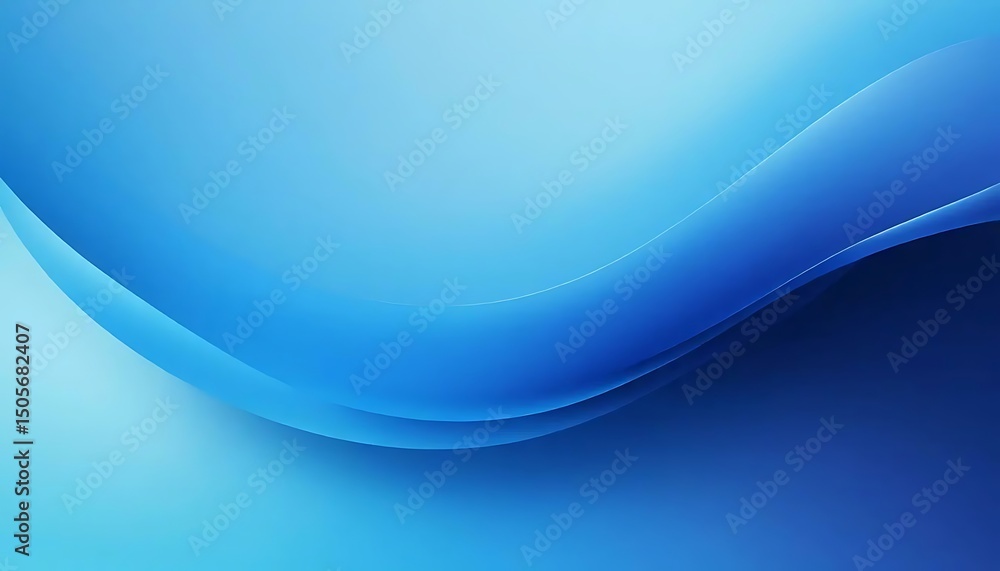 Naklejka premium Gradient of cool blues evoking serenity, depth, and peaceful transitions in coloration.
