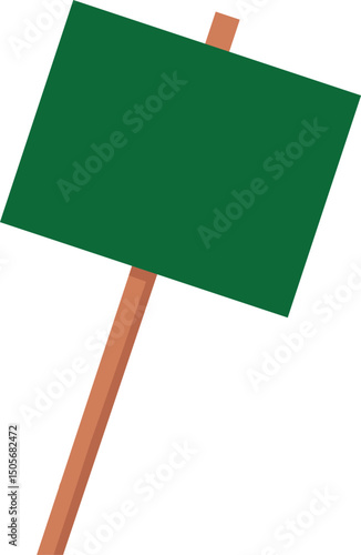 Vector Illustration of a Brown Wooden Signpost with Three Directional Arrows Representing Travel Directions and Navigation Choices
