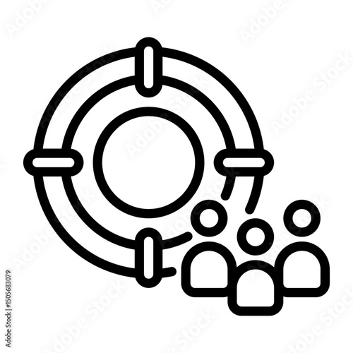 target audience icon, line icon style