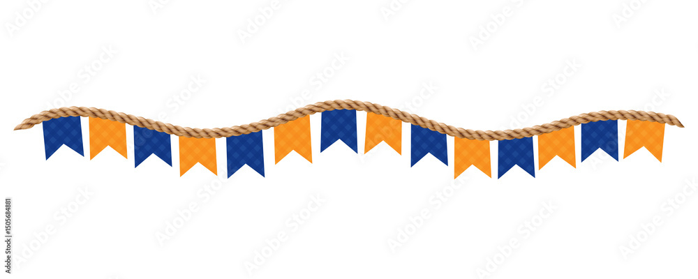 Naklejka premium Bandeira 3d de sao joao, bandeira festa junina