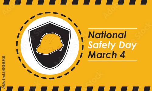 Vector Design National Safety Day – March 4, 2026.