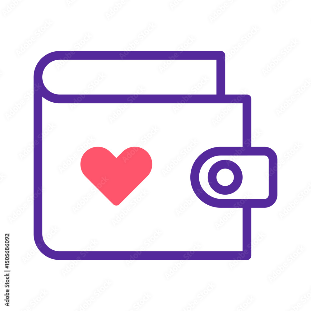 Heartfelt Spending: A Minimalist Line Icon of Love and Financial Responsibility Heartfelt Spending: A Minimalist Line Icon of Love and Financial Responsibility