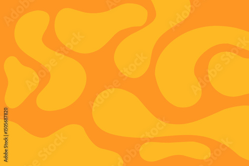 abstract background with orange blob. Cheese slime blob. Melted cheese slime blob wallpaper seamless