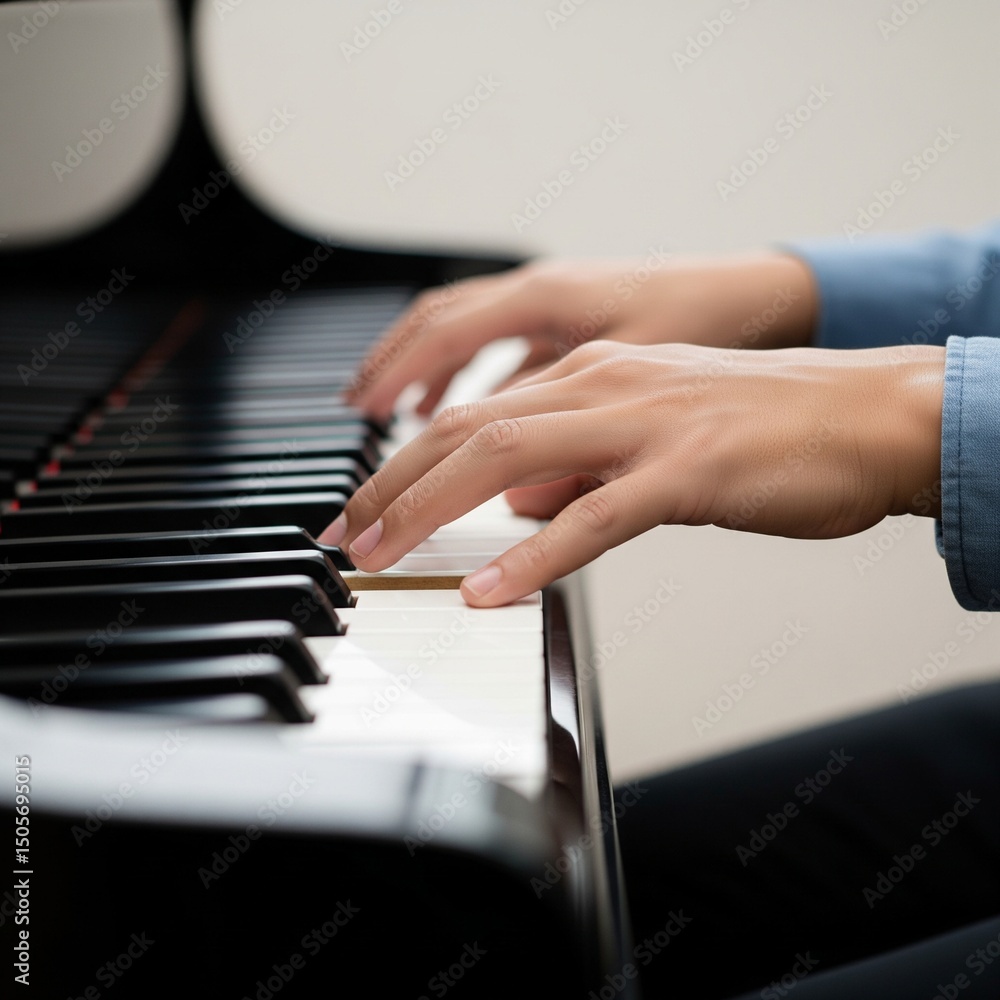Fototapeta premium playing the piano