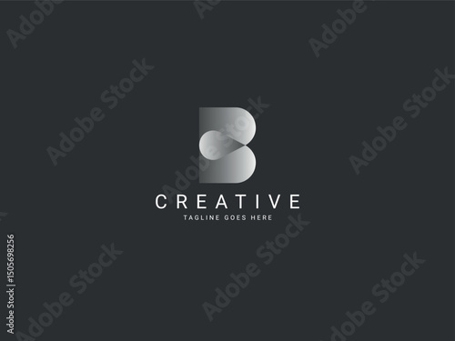 b monogram letter logo