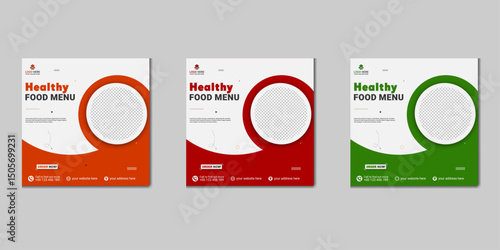 Fast food restaurant business marketing social media post or web banner template 
design with abstract background, logo, and icon. Fresh pizza, burger & pasta online sale promotion flyer or poster.