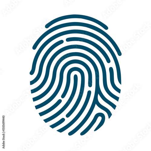 finger print with blue fingerprint