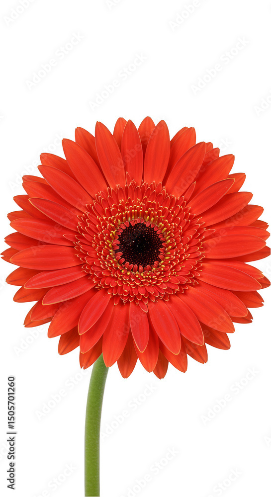 Isolated Red Gerbera Flower Illustration with Transparent Background Isolated Red Gerbera Flower Illustration with Transparent Background