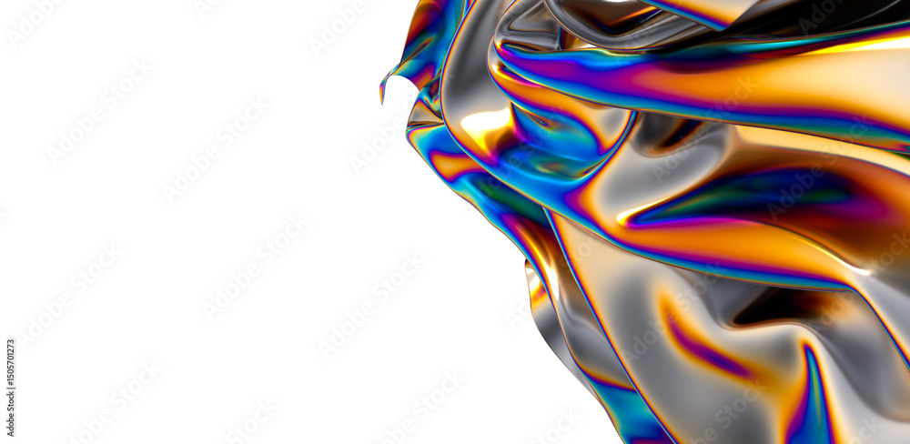 Fototapeta premium Vibrant Hues in 3D: A Captivating Chromatic Background