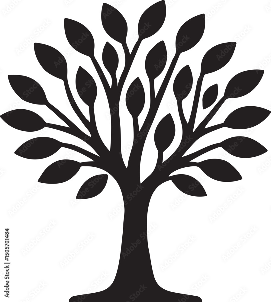 Obraz premium tree silhouette icon